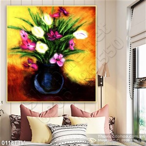 Tranh tĩnh vật hoa quả sơn dầu độc đáo