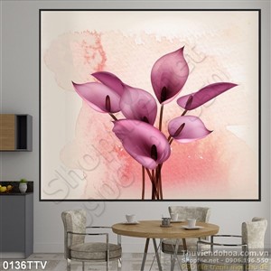 Tranh tĩnh vật hoa quả sơn dầu trang trí dán tường