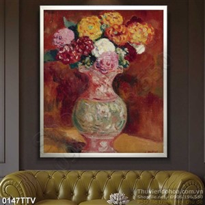 Tranh tĩnh vật hoa quả sơn dầu treo tường đẹp