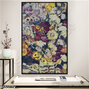 Tranh tĩnh vật hoa quả sơn dầu hiện đại