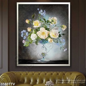 Tranh tĩnh vật hoa quả sơn dầu độc đáo