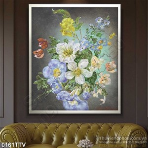 Tranh tĩnh vật hoa quả sơn dầu treo tường trang trí