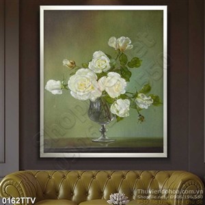 Tranh tĩnh vật hoa quả sơn dầu trang trí phòng ăn