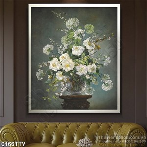 Tranh tĩnh vật hoa quả sơn dầu trang trí phòng khách