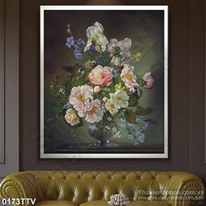 Tranh tĩnh vật hoa quả sơn dầu