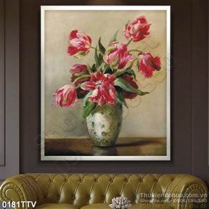 Tranh tĩnh vật hoa quả sơn dầu trang trí phòng ăn