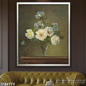 Tranh tĩnh vật hoa quả sơn dầu treo tường đẹp