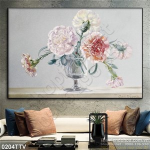 Tranh tĩnh vật hoa quả sơn dầu treo tường độc đáo