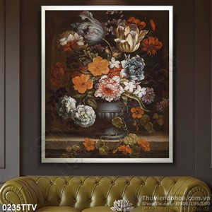 Tranh tĩnh vật hoa quả sơn dầu đẹp