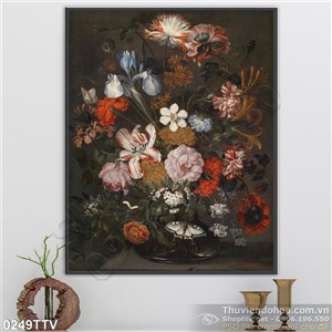 Tranh tĩnh vật hoa quả sơn dầu trang trí nội thất