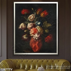 Tranh tĩnh vật hoa quả sơn dầu nghệ thuật