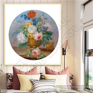 Tranh tĩnh vật hoa quả sơn dầu trang trí nghệ thuật