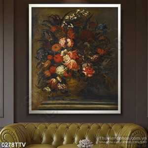 Tranh tĩnh vật hoa quả sơn dầu nghệ thuật