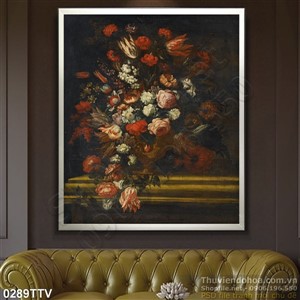 Tranh tĩnh vật hoa quả sơn dầu treo tường đẹp