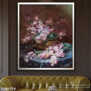 Tranh tĩnh vật hoa quả sơn dầu trang trí nội thất