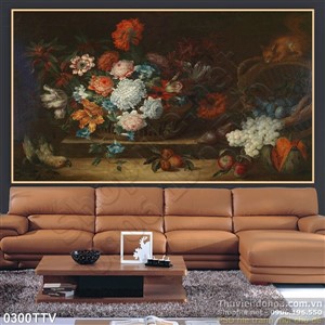 Tranh tĩnh vật hoa quả sơn dầu nghệ thuật