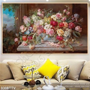 Tranh tĩnh vật hoa quả sơn dầu nghệ thuật