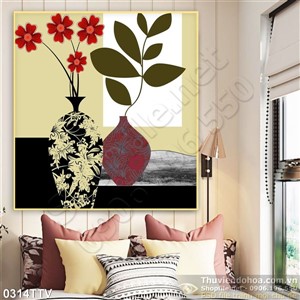 Tranh tĩnh vật hoa quả sơn dầu hiện đại