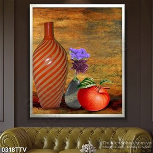 Tranh tĩnh vật hoa quả sơn dầu trang trí phòng