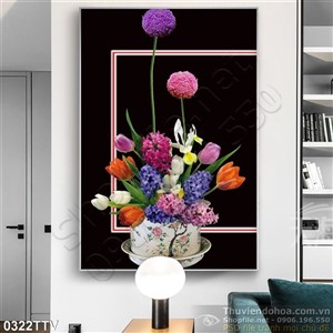 Tranh tĩnh vật hoa quả sơn dầu nghệ thuật