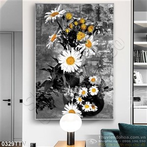 Tranh tĩnh vật hoa quả sơn dầu trang trí phòng khách