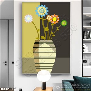 Tranh tĩnh vật hoa quả sơn dầu trang trí