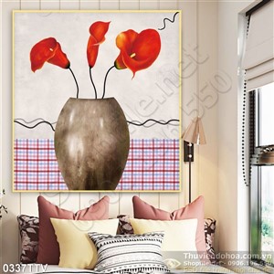Tranh tĩnh vật hoa quả sơn dầu trang trí tường