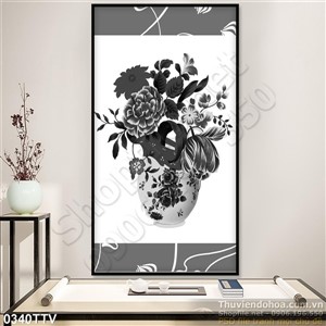 Tranh tĩnh vật hoa quả sơn dầu dán tường