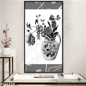 Tranh tĩnh vật hoa quả sơn dầu treo tường