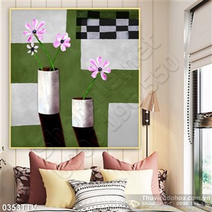 Tranh tĩnh vật hoa quả sơn dầu trang trí tường