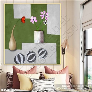 Tranh tĩnh vật hoa quả sơn dầu trang trí hiện đại