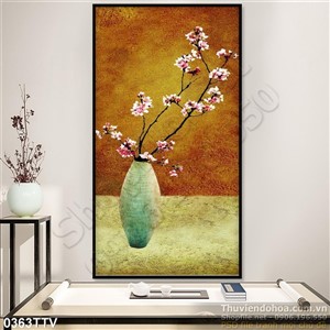 Tranh tĩnh vật hoa quả sơn dầu hiện đại