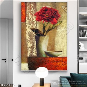 Tranh tĩnh vật hoa quả sơn dầu trang trí tường