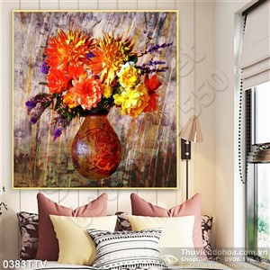 Tranh tĩnh vật hoa quả sơn dầu treo tường đẹp