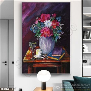 Tranh tĩnh vật hoa quả sơn dầu trang trí đẹp