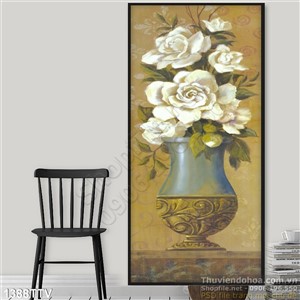 Tranh tĩnh vật hoa quả sơn dầu treo tường