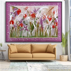 Tranh tĩnh vật hoa quả sơn dầu trang trí phòng khách