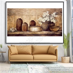 Tranh tĩnh vật hoa quả sơn dầu nghệ thuật