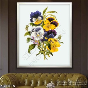 Tranh tĩnh vật hoa quả sơn dầu in gạch