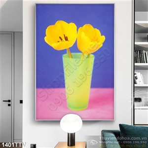 Tranh tĩnh vật hoa quả sơn dầu trang trí phòng ngủ