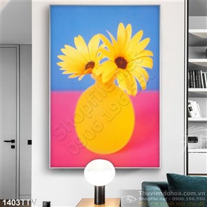 Tranh tĩnh vật hoa quả sơn dầu treo tường