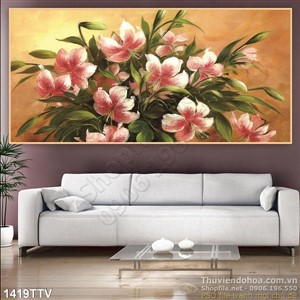 Tranh tĩnh vật hoa quả sơn dầu trang trí