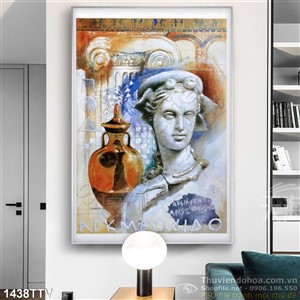 Tranh tĩnh vật hoa quả sơn dầu treo tường phòng khách