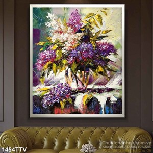 Tranh tĩnh vật hoa quả sơn dầu trang trí