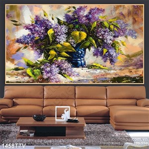 Tranh tĩnh vật hoa quả sơn dầu trang trí tường