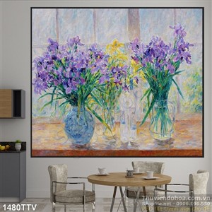 Tranh tĩnh vật hoa quả sơn dầu trang trí