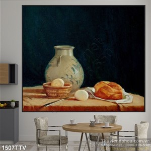 Tranh tĩnh vật hoa quả sơn dầu nghệ thuật