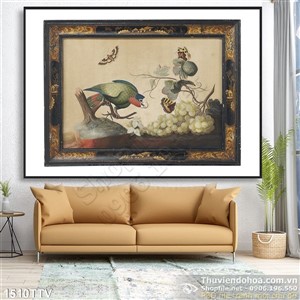 Tranh tĩnh vật hoa quả sơn dầu trang trí phòng ngủ