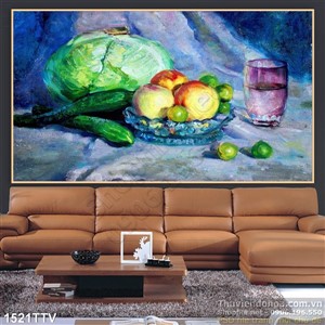 Tranh tĩnh vật hoa quả sơn dầu Châu Âu