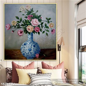 Tranh tĩnh vật hoa quả sơn dầu trang trí